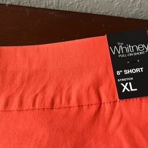 New York and Company 8 inch Whitney Pull on Shorts Orange